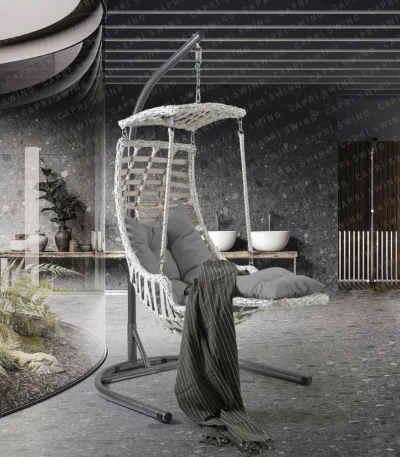 Alaçatı Plus Rattan Bahçe Balkon Salıncağı
