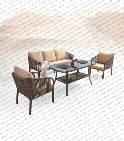 Artemis Üçlü Rattan Bahçe - Balkon Oturma Grubu