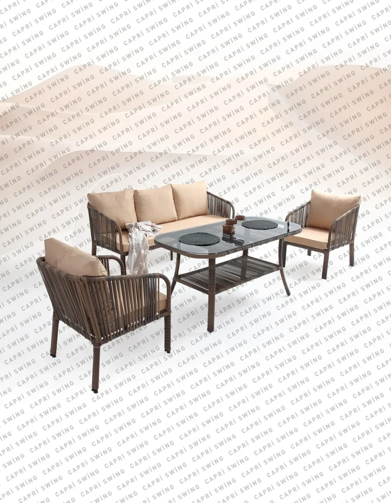 Artemis Üçlü Rattan Bahçe - Balkon Oturma Grubu