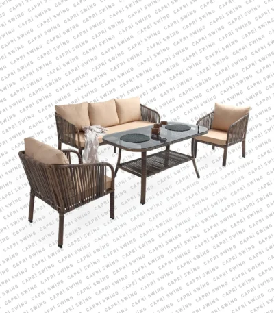 Artemis Üçlü Rattan Bahçe - Balkon Oturma Grubu