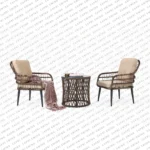 Pisa Tekli Rattan Bahçe Balkon Oturma Grubu