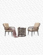 Pisa Tekli Rattan Bahçe Balkon Oturma Grubu