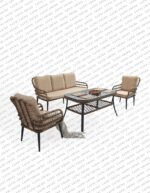 Pisa Üçlü Rattan Bahçe Balkon Oturma Grubu