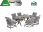 Ecem 90×180 Masa Takımı