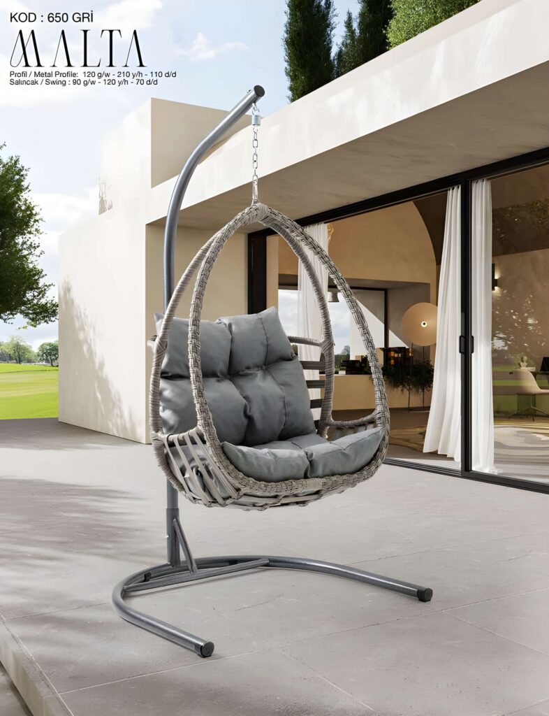 Malta Rattan Bahçe Balkon Salıncağı
