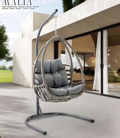 Malta Rattan Bahçe Balkon Salıncağı