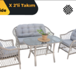 Orkide X İkili Rattan Bahçe Balkon Oturma Grubu