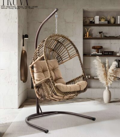 Truva Rattan Bahçe Balkon Salıncağı